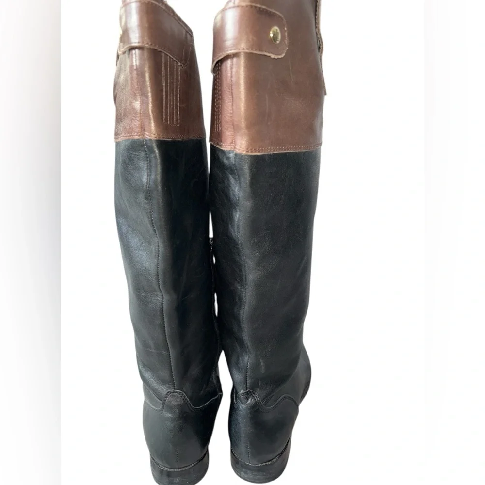 Ralph Lauren two toned rider boots janessa boots